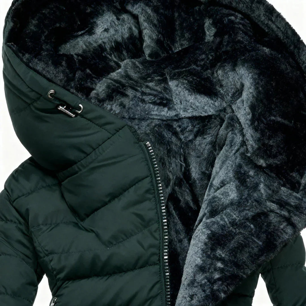 Marian | Slim-Fit Winter Coat with Fur Hood