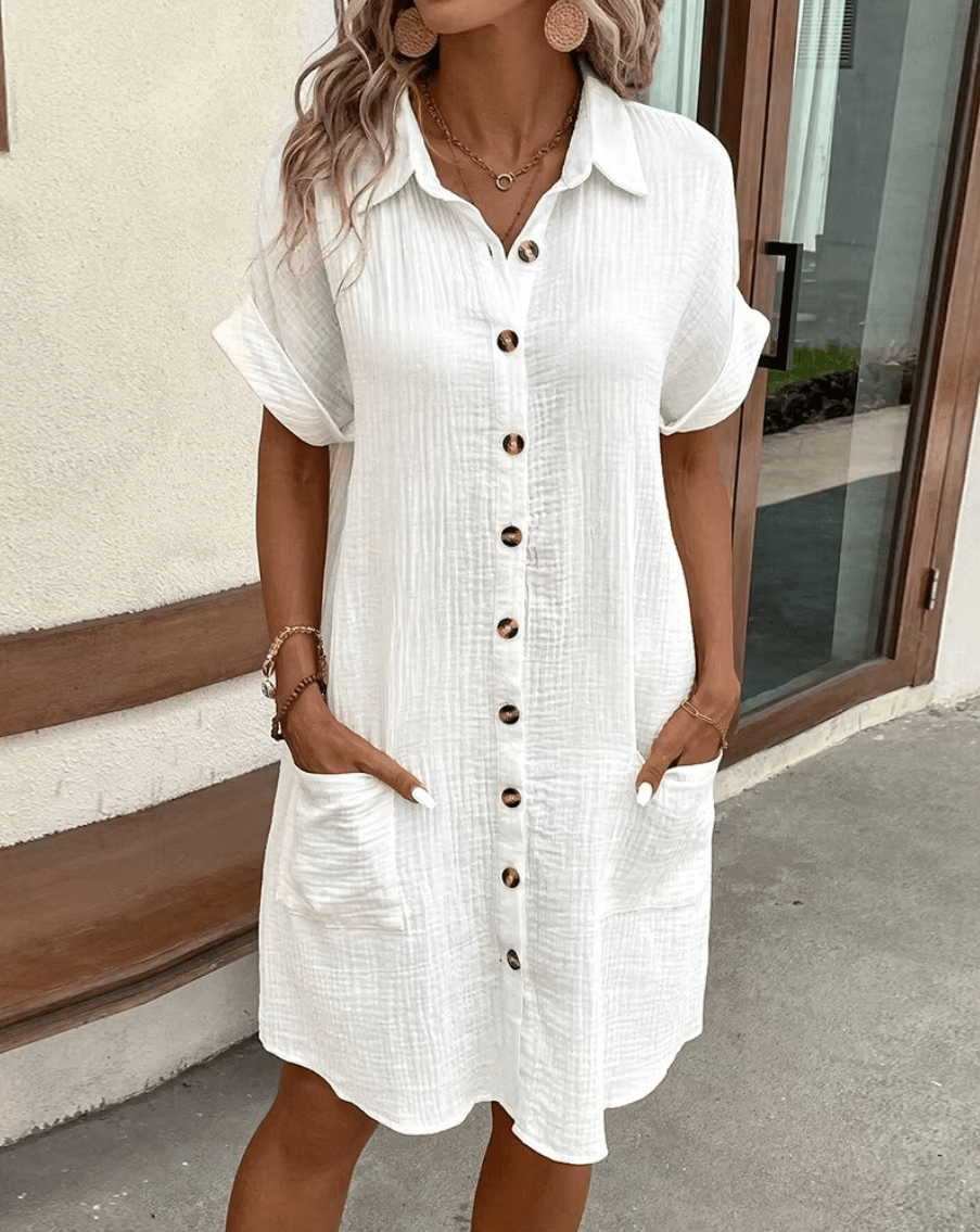 Lucette | Button Shirt Dress
